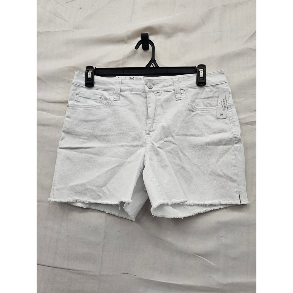 Seven7 Womens Weekend Denim Shorts White Cotton‎ Blend Casual Size 10